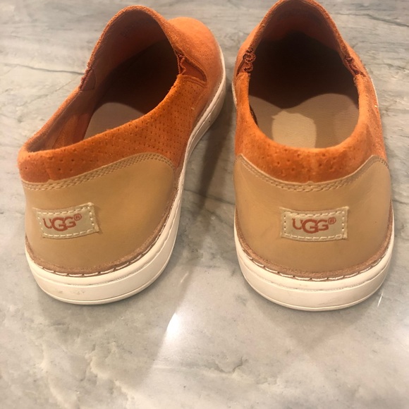 UGG suede slip on sneaker in rich orange color-worn once, LIKE NEW condition! - Picture 3 of 9